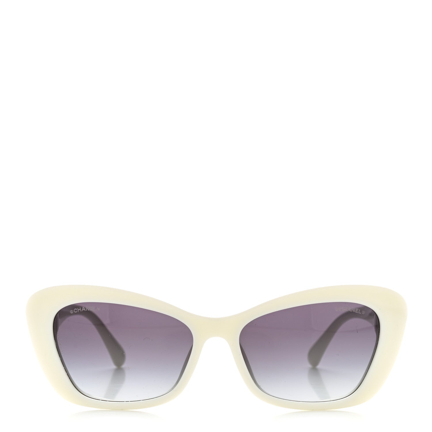 Chanel Acetate Pearl Cat Eye CC Sunglasses 5481-H-A White White 2 of 7
