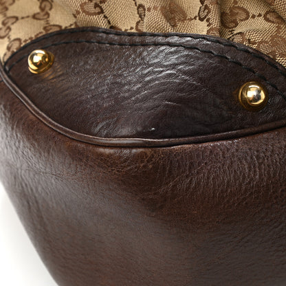 Gucci Monogram Large Jockey Hobo Dark Brown 19 of 19