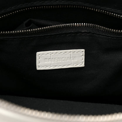 Balenciaga Extra Supple Calfskin Crocodile Embossed Neo Classic Hardware Hobo XS White 6 of 10