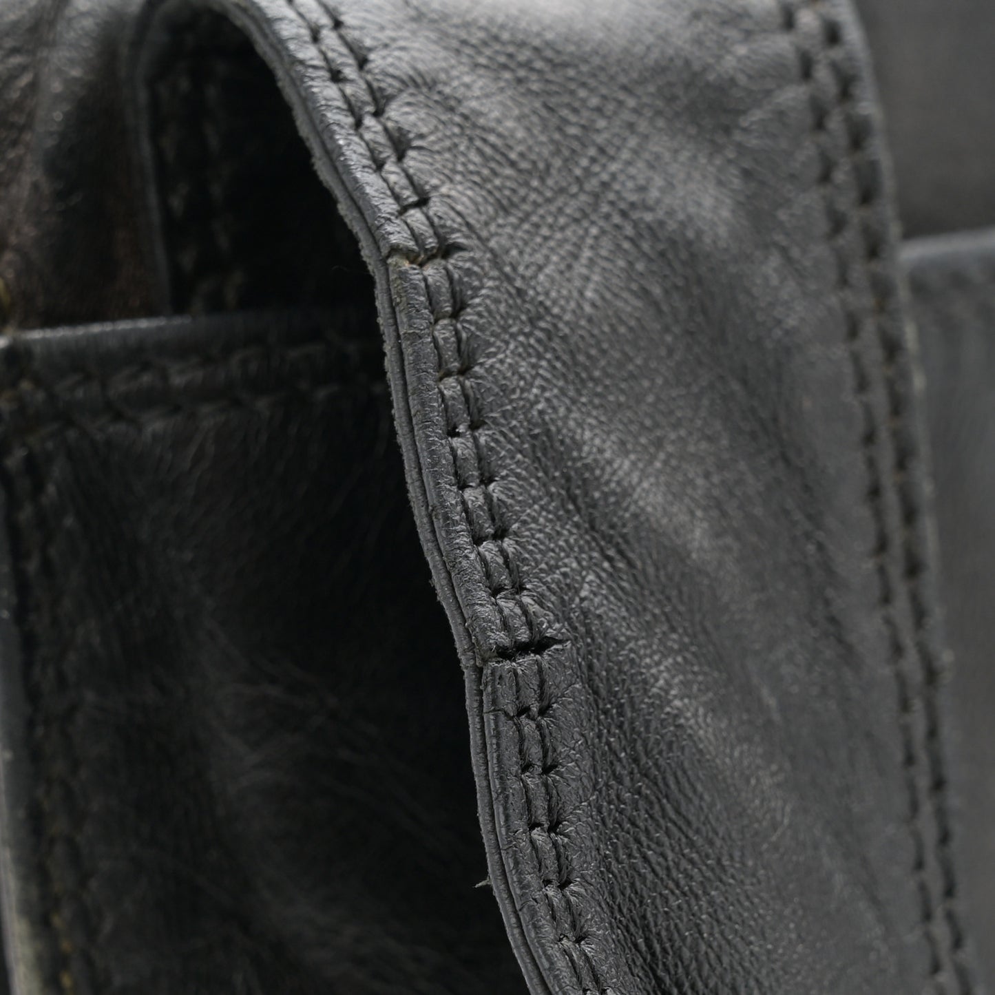 Lambskin Logo Messenger Dark Brown