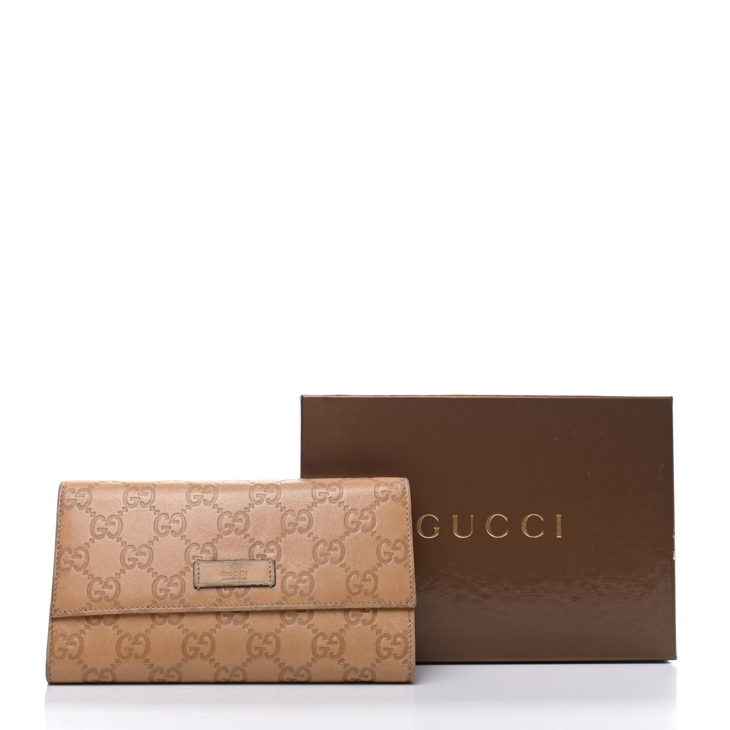 Guccissima Joy Continental Snap Oranizer Wallet Light Sand