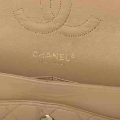 Chanel Lambskin Quilted Medium Double Flap Beige 11 of 12