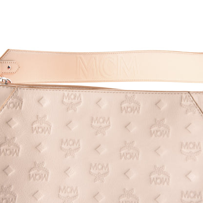 MCM Calfskin Ottomar Large Klara Hobo Pink Blush 11 of 11