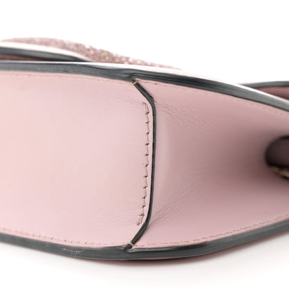 Valentino Garavani Calfskin Crystal Vlogo Small Loco Shoulder Bag Rose Cannelle 10 of 14