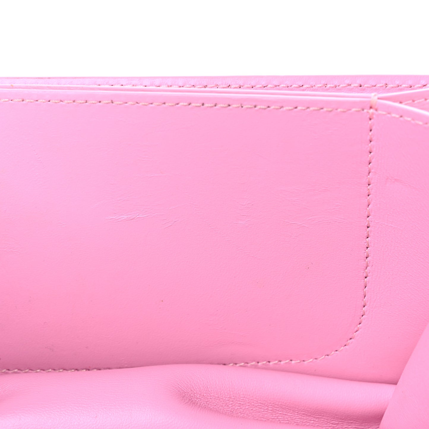Calfskin Stripe Embossed Small Gossip Bag Candy Pink