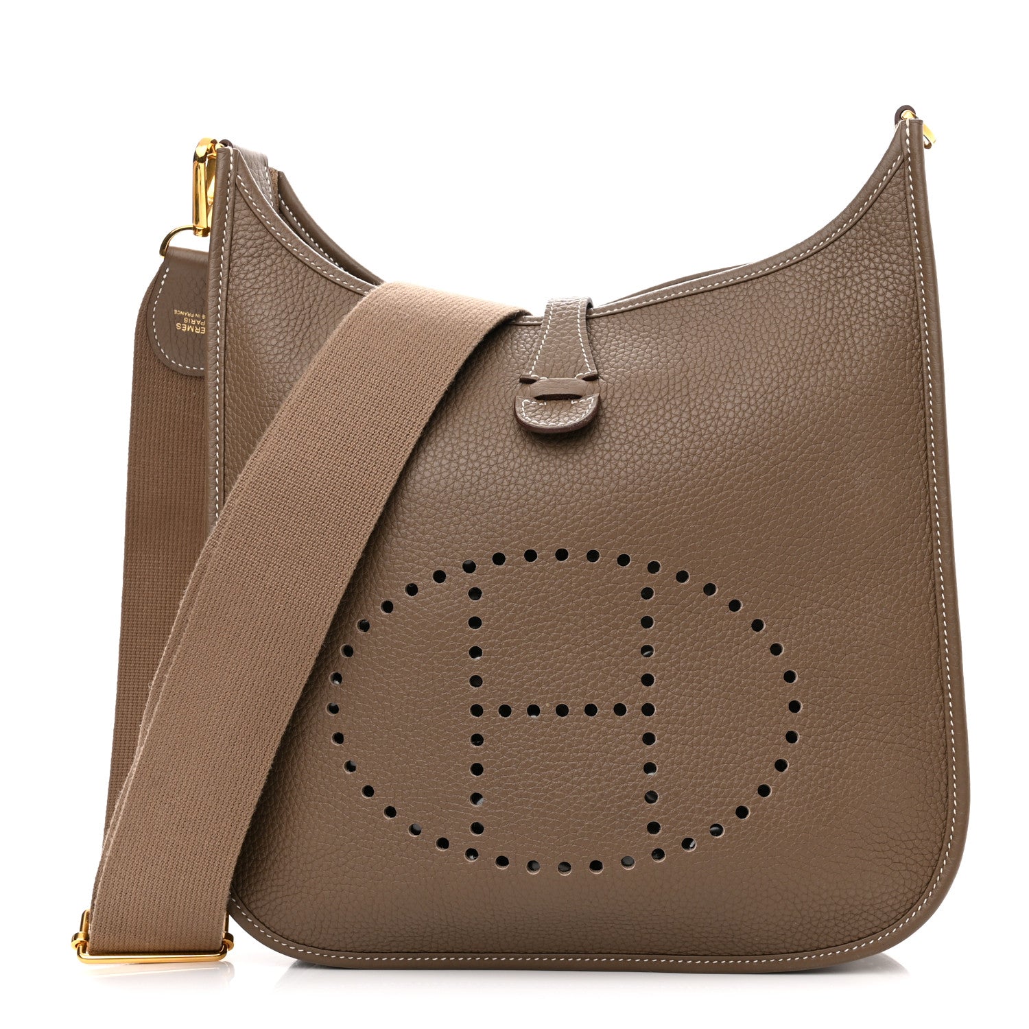 Hermes Taurillon Clemence Evelyne III PM Etoupe 1 of 11