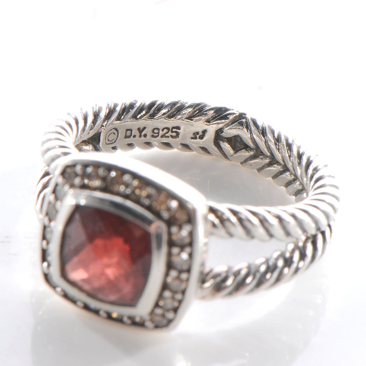 Petite Albion Diamond Pyrope Garnet Ring 6