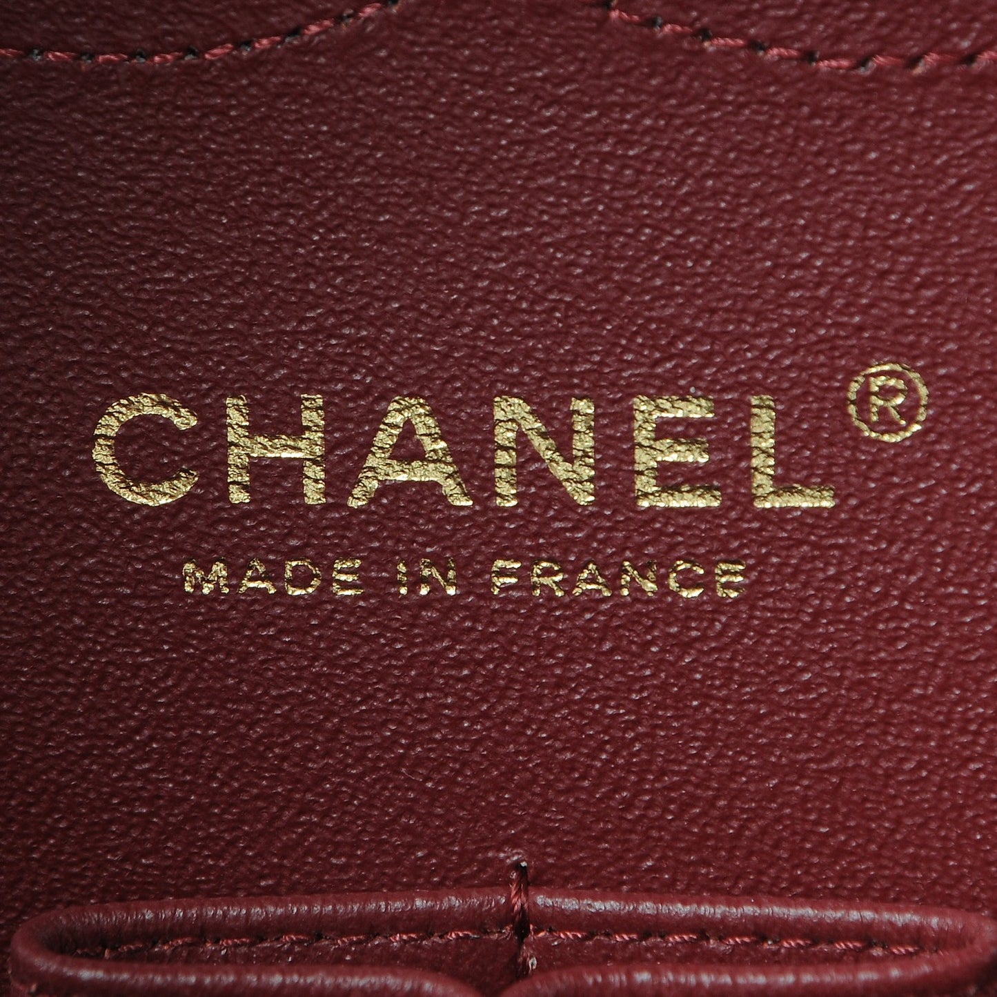 Lambskin Quilted Jumbo Double Flap Burgundy