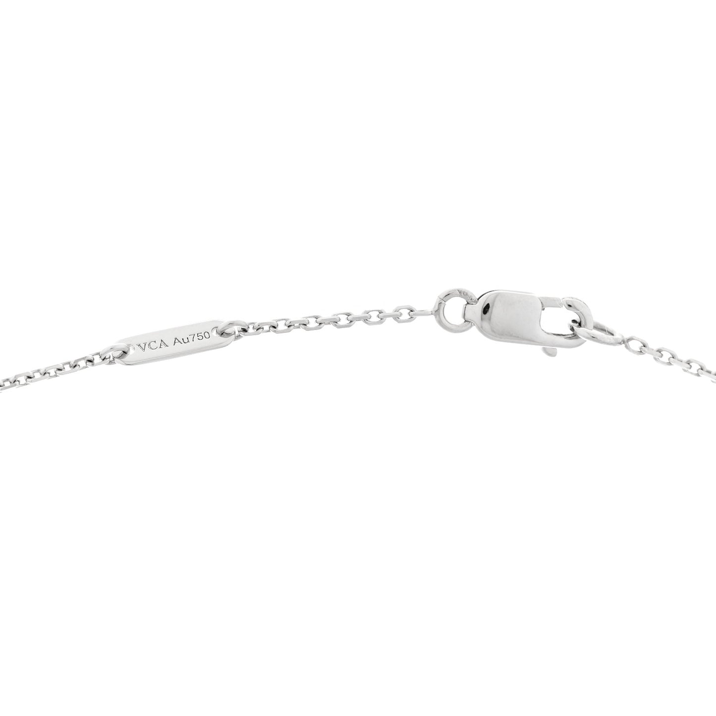 18K White Gold Turquoise Sweet Alhambra Butterfly Pendant Necklace