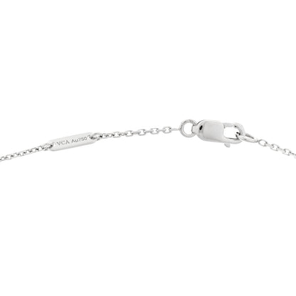 Van Cleef & Arpels 18K White Gold Turquoise Sweet Alhambra Butterfly Pendant Necklace 5 of 5