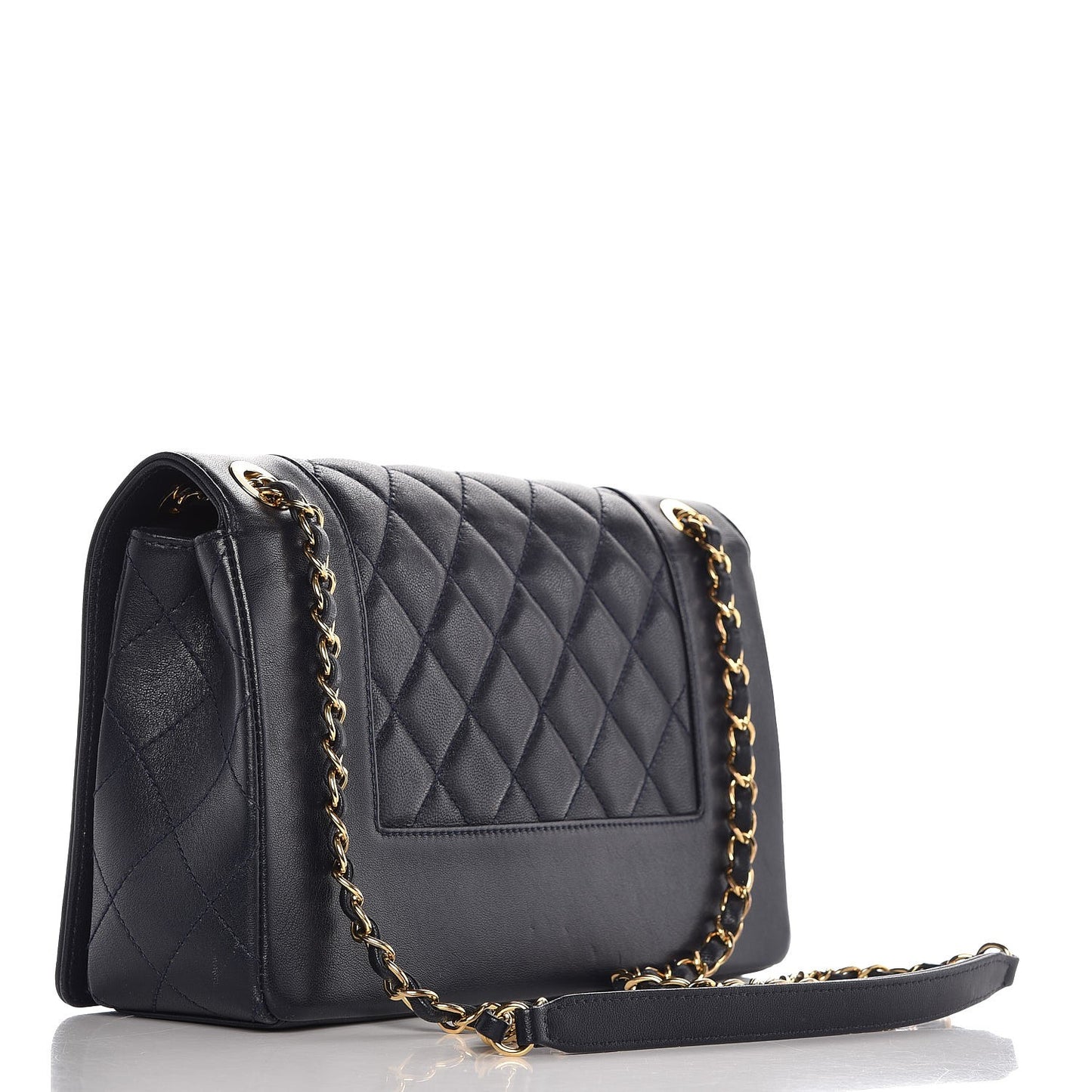 Sheepskin Quilted Vintage Mademoiselle Flap Navy