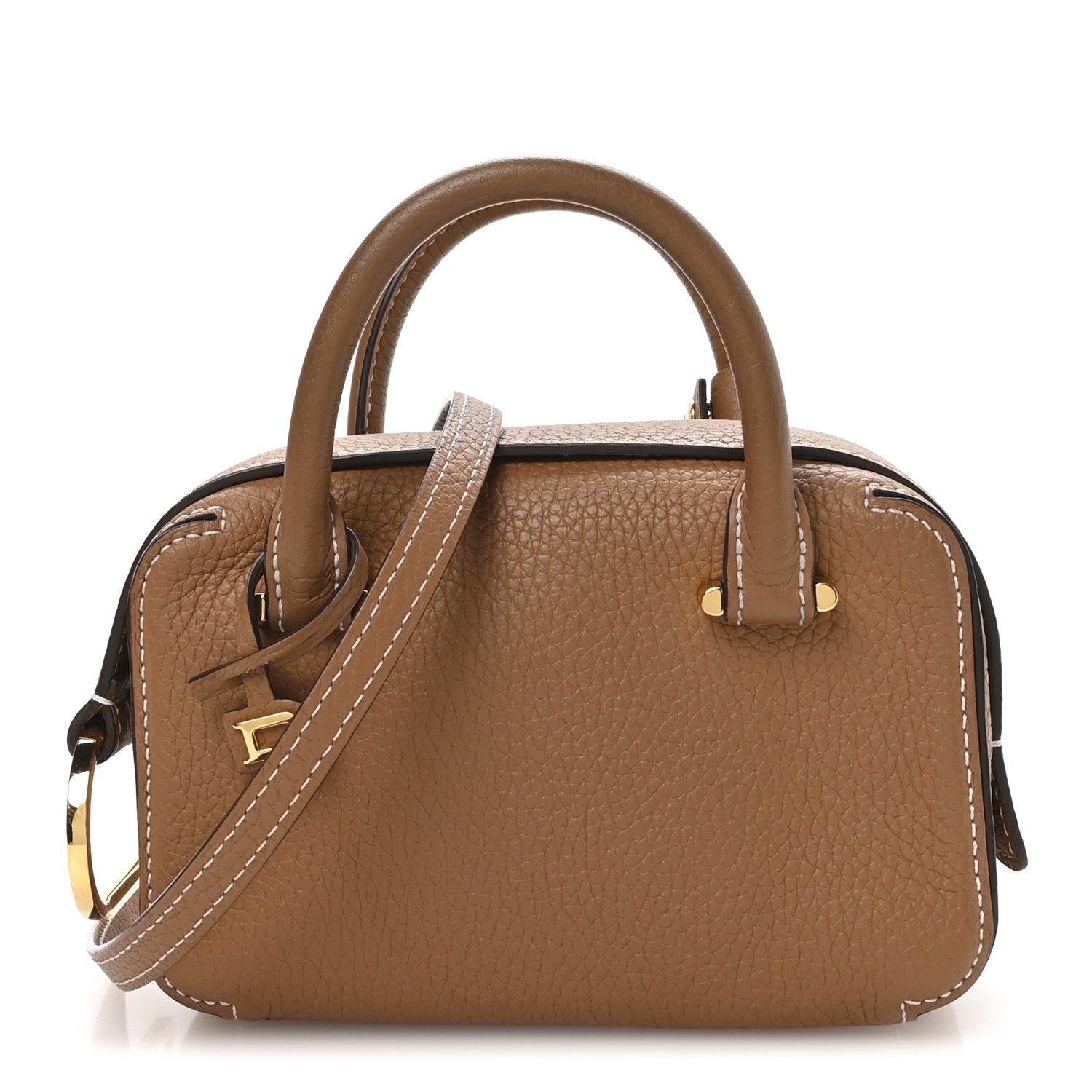 Delvaux Taurillon Soft Nano Cool Box Satchel Vegetal Ivory 1 of 10