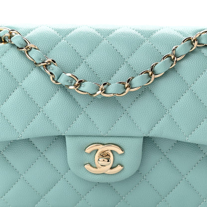 Chanel Caviar Quilted Small Double Flap Light Blue 7 of 10