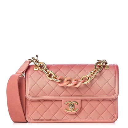 Chanel Caviar Quilted Medium Sunset On The Sea Flap Coral 1 of 10