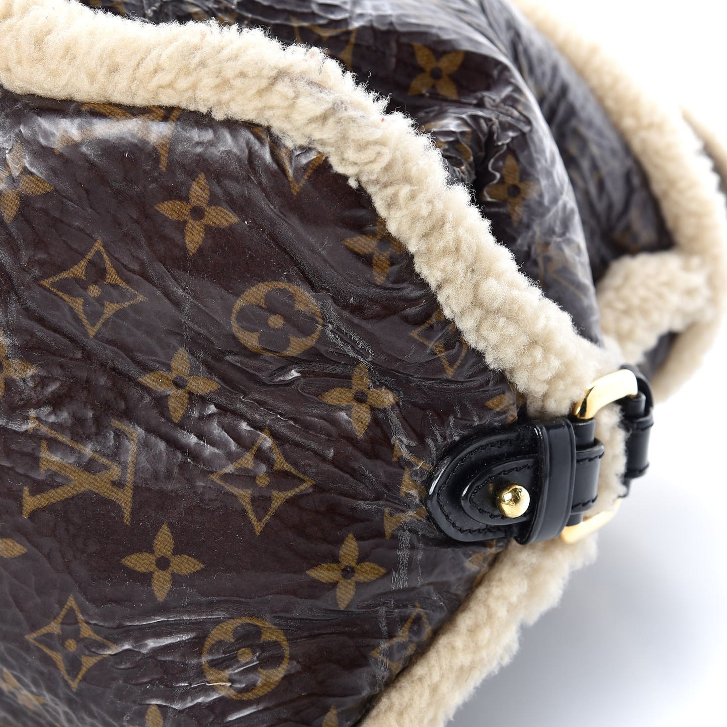 Patent Monogram Shearling Sac Thunder