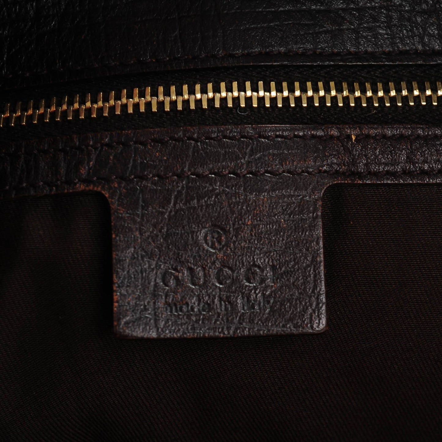 Monogram Large Horsebit Chain Hobo Dark Brown