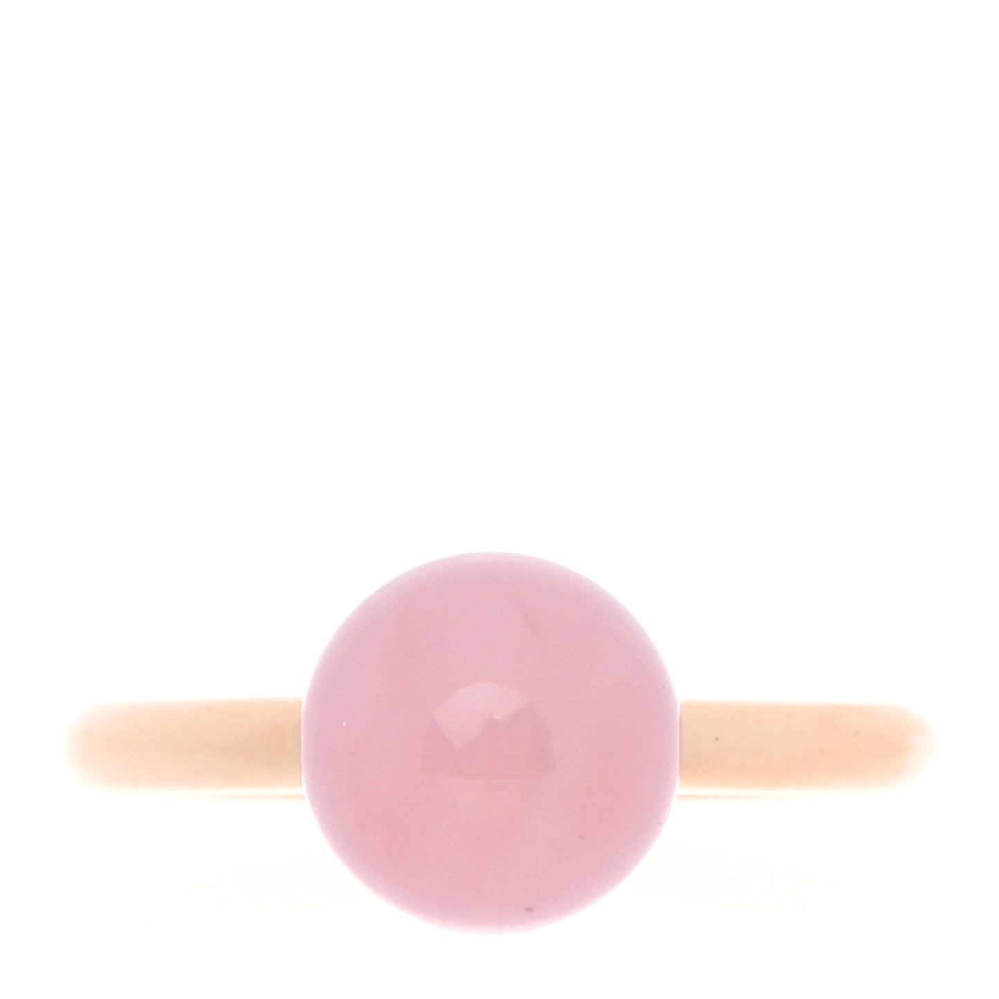 18K Rose Gold Rose Quartz HardWear Ball Ring 48 4.5