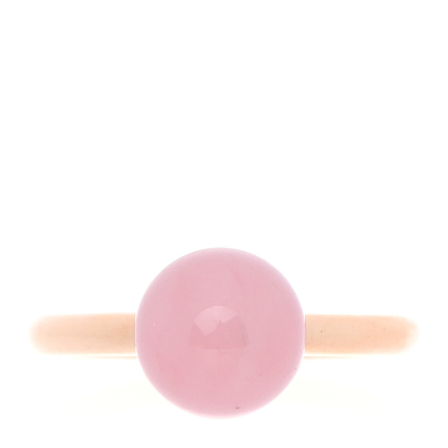 Tiffany 18K Rose Gold Rose Quartz HardWear Ball Ring 54 7 1 of 5