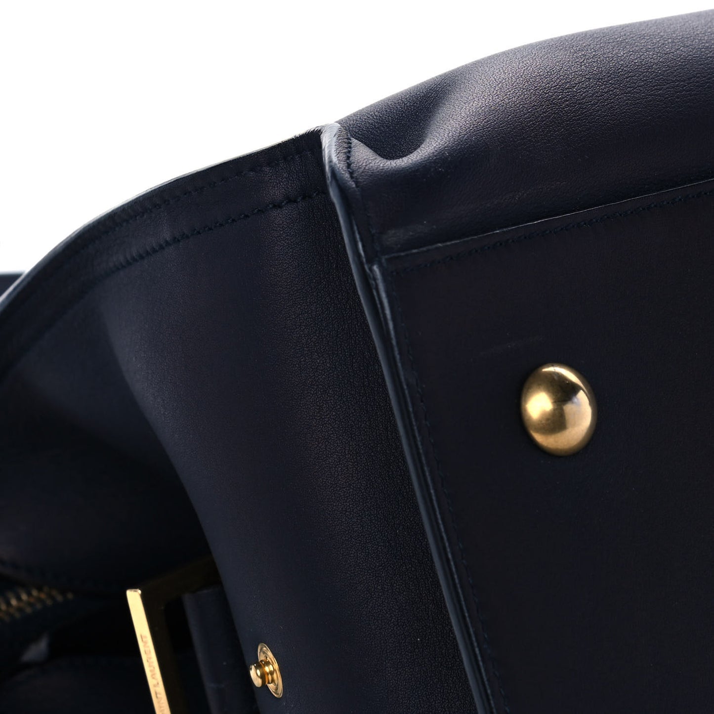 Calfskin Small Classic Y Cabas Navy Blue