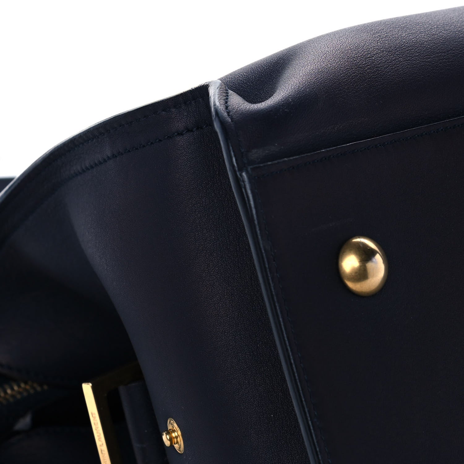 Saint Laurent Calfskin Small Classic Y Cabas Navy Blue 11 of 12