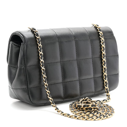 Chanel Lambskin Quilted Mini Chocolate Bar Flap Black 3 of 12