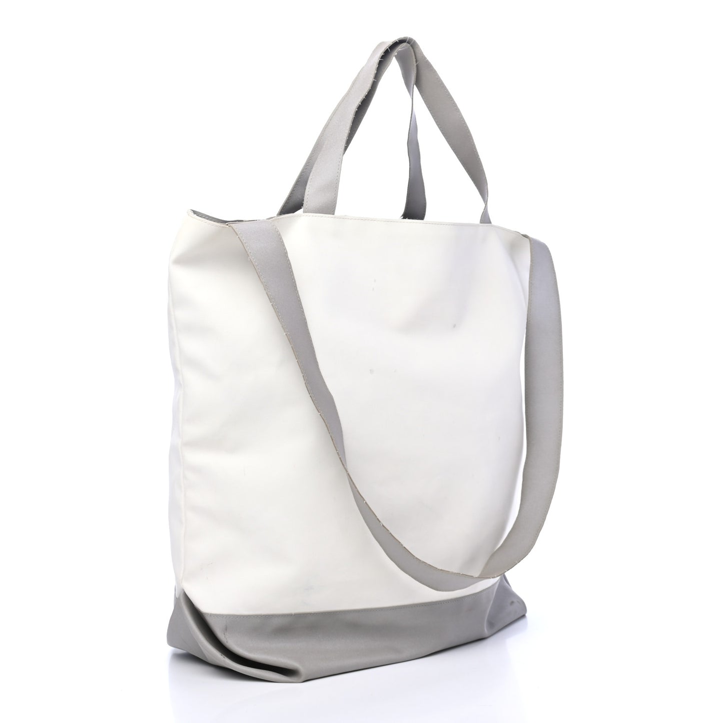 Canvas Sport Tote Grey White