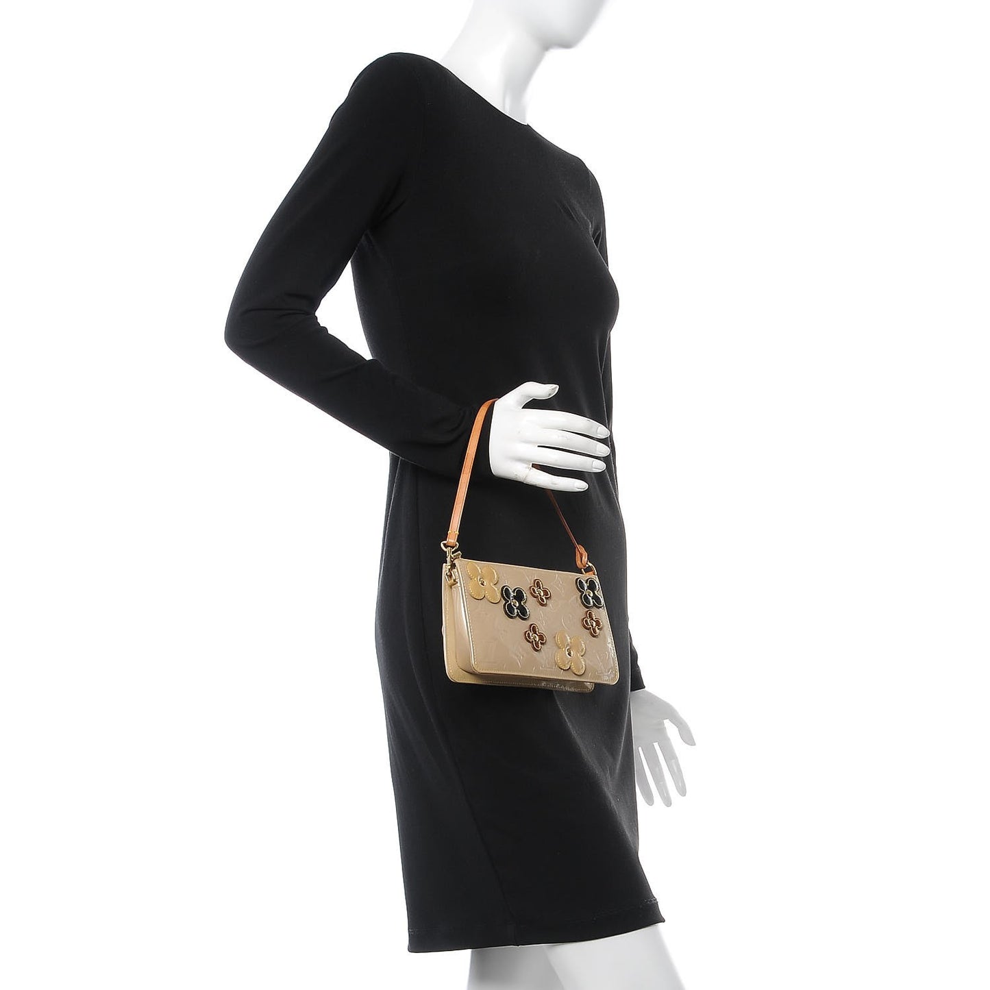 Vernis Lexington Fleurs Pochette Beige