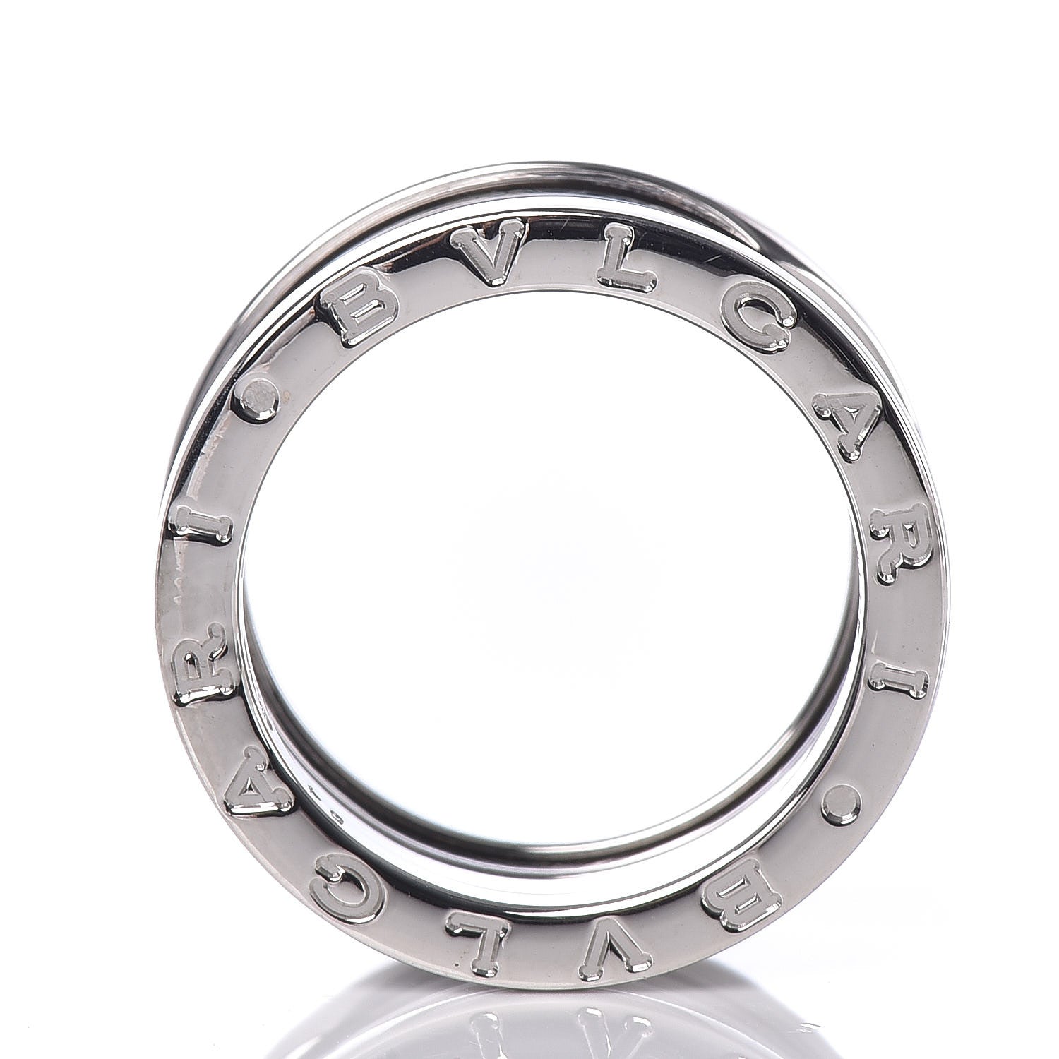 Bulgari 18K White Gold B.Zero1 Four-Band Ring 54 6.75 4 of 5
