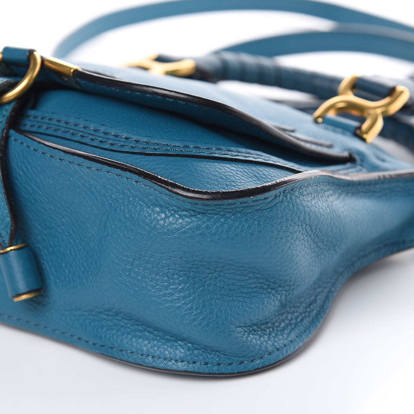 Calfskin Mini Marcie Satchel Laguna Blue