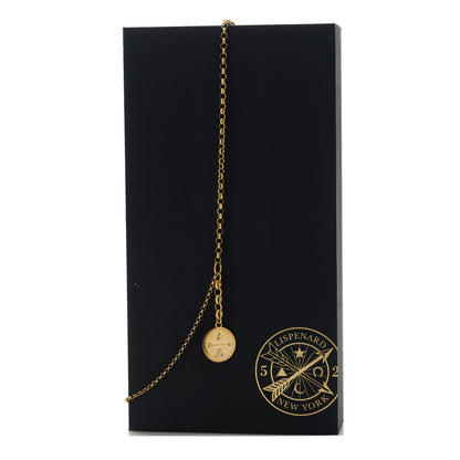 Foundrae 18K Yellow Gold Diamond Medium Dream Medallion Mixed Belcher Extension Chain Necklace 5 of 5