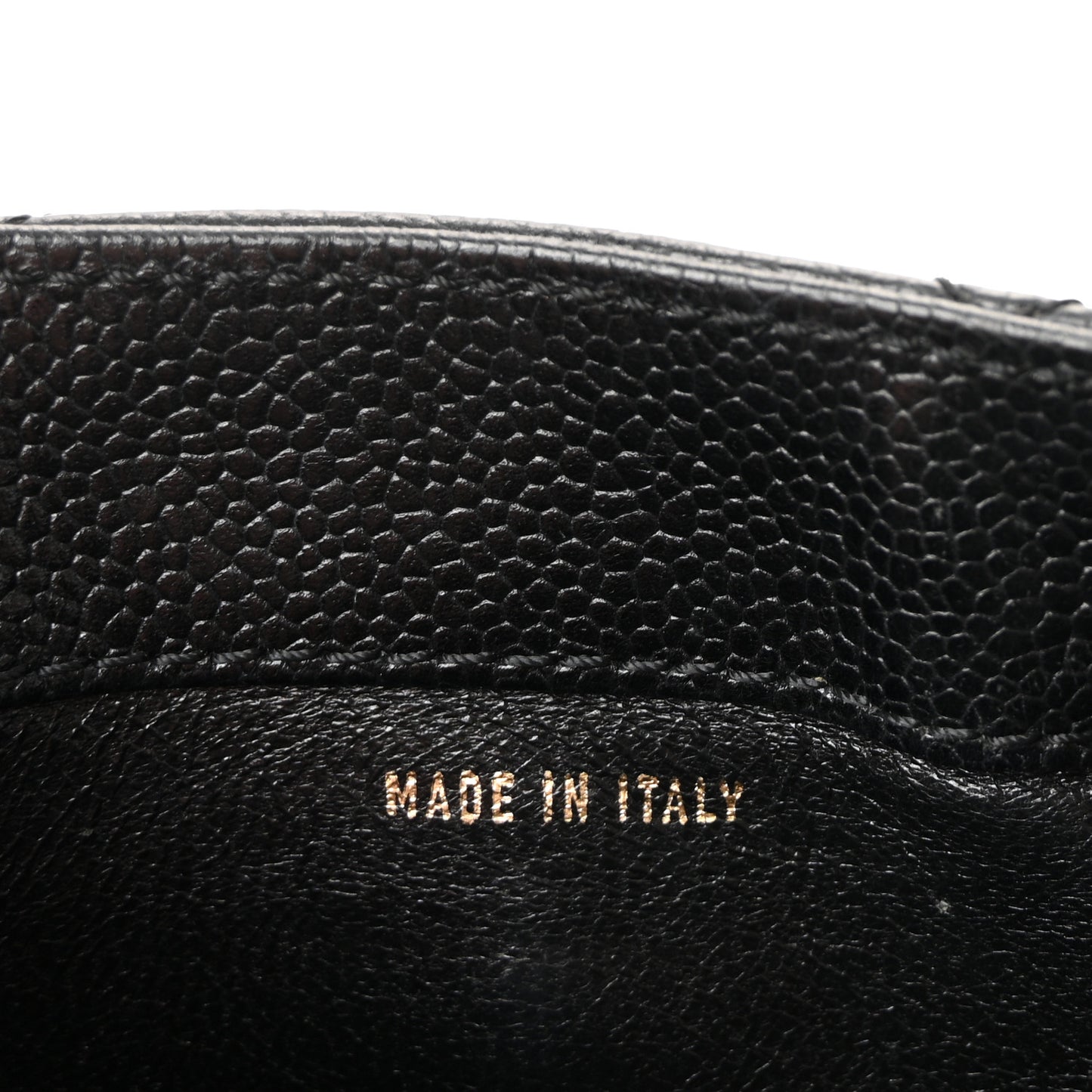 Caviar Diamond Flap Shoulder Bag Black