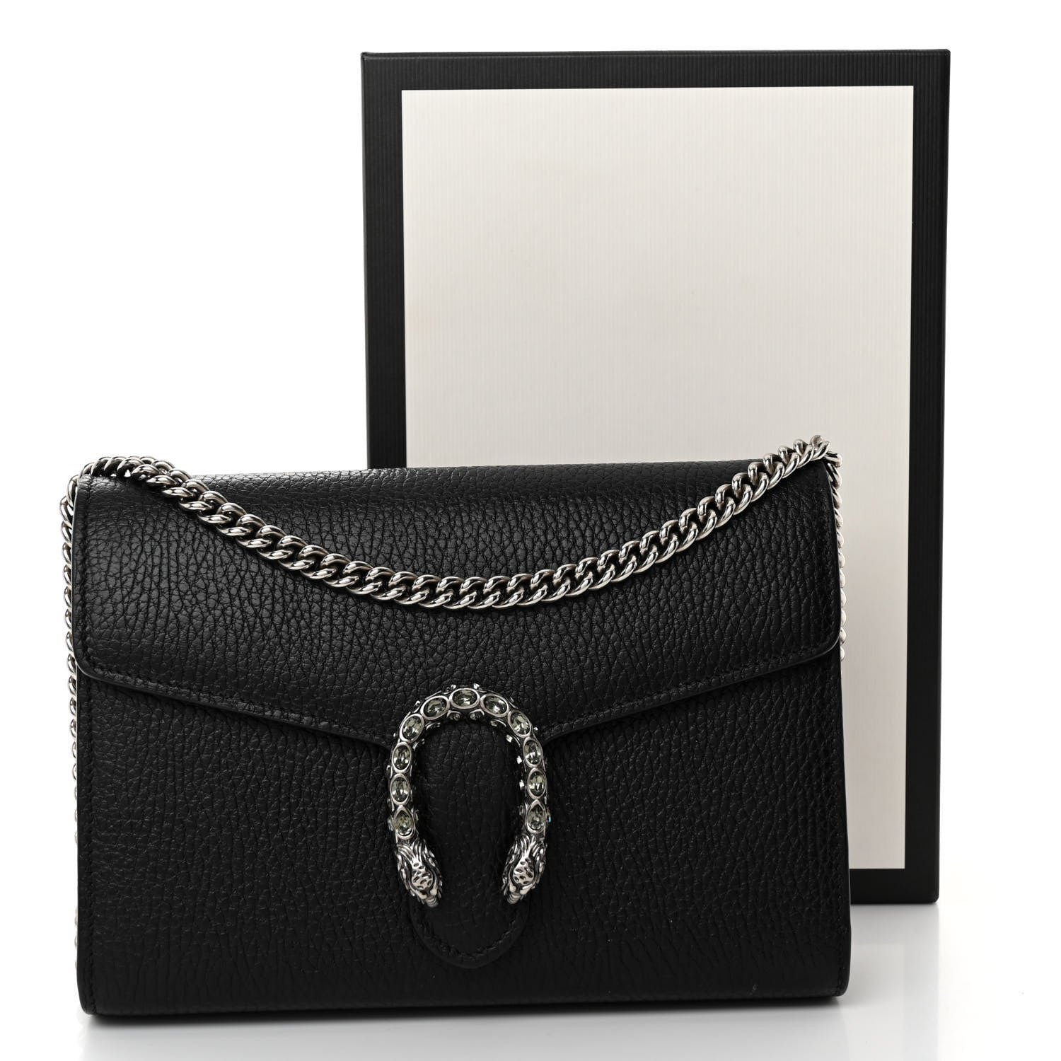 Gucci Calfskin Mini Dionysus Chain Wallet Black 11 of 11