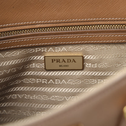 Prada Saffiano Small Galleria Double Zip Tote Caramel 8 of 21