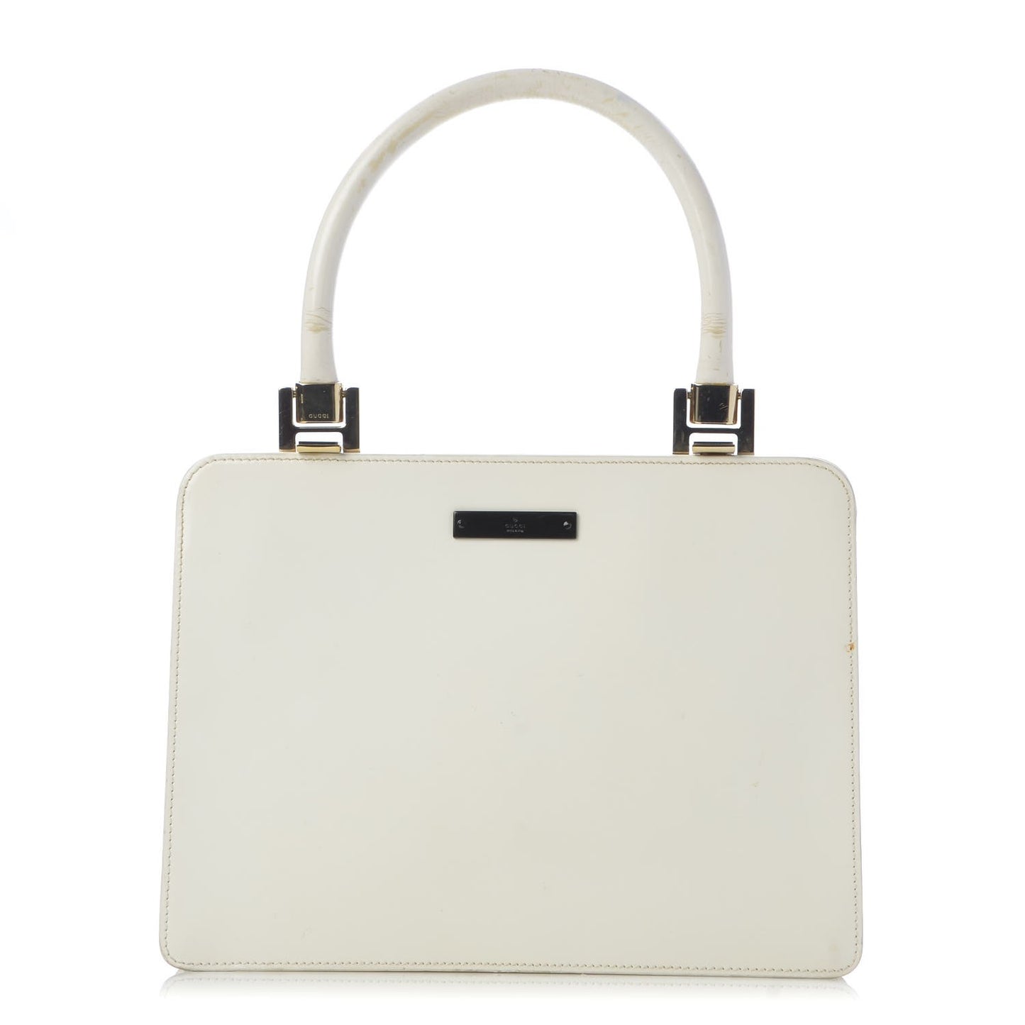 Calfskin Framed Evening Bag White