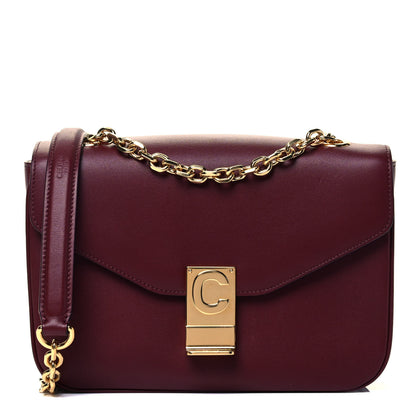 Celine Shiny Calfskin Medium C Bag Light Burgundy 1 of 9