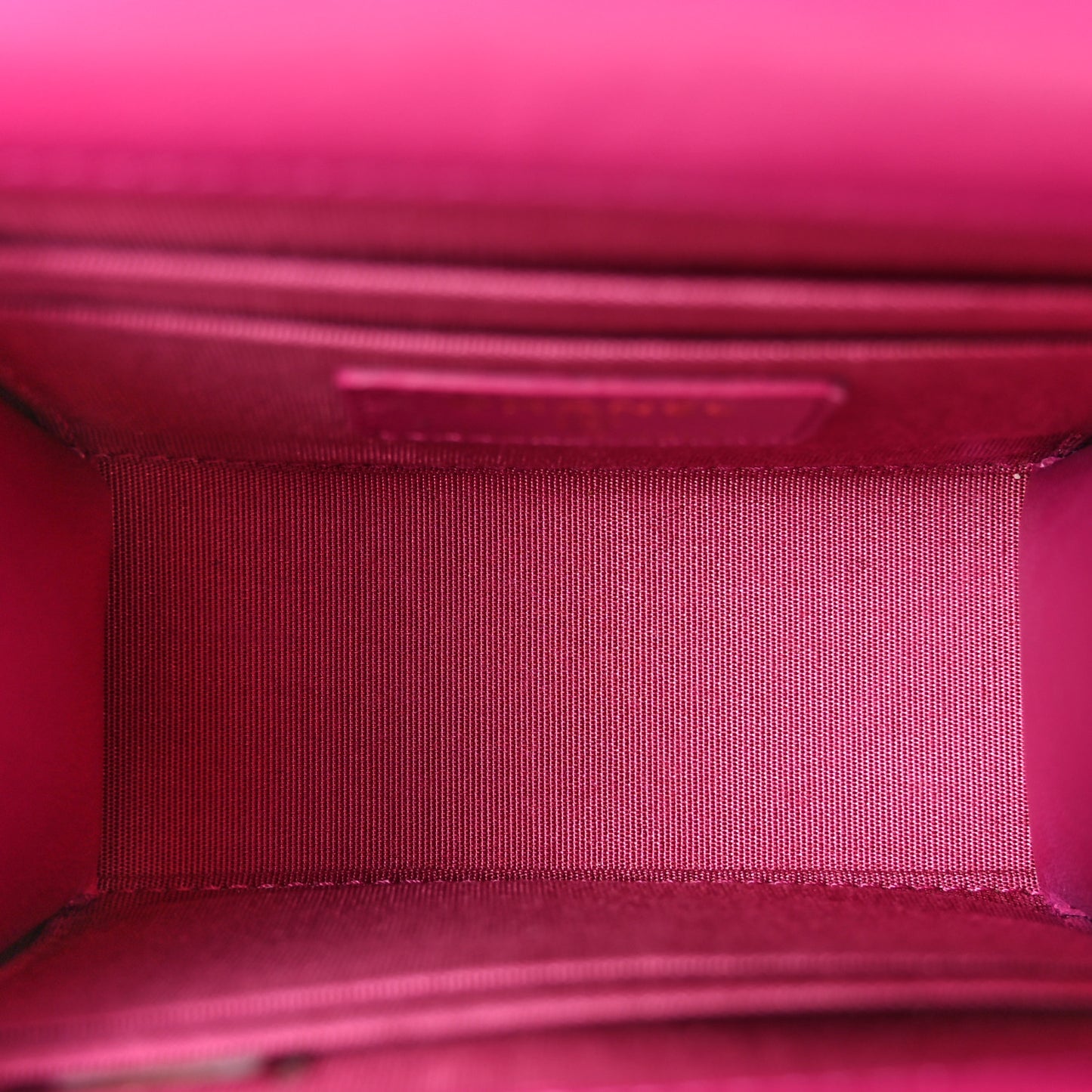 Lambskin Quilted Mini Trendy CC Clutch With Chain Fuchsia