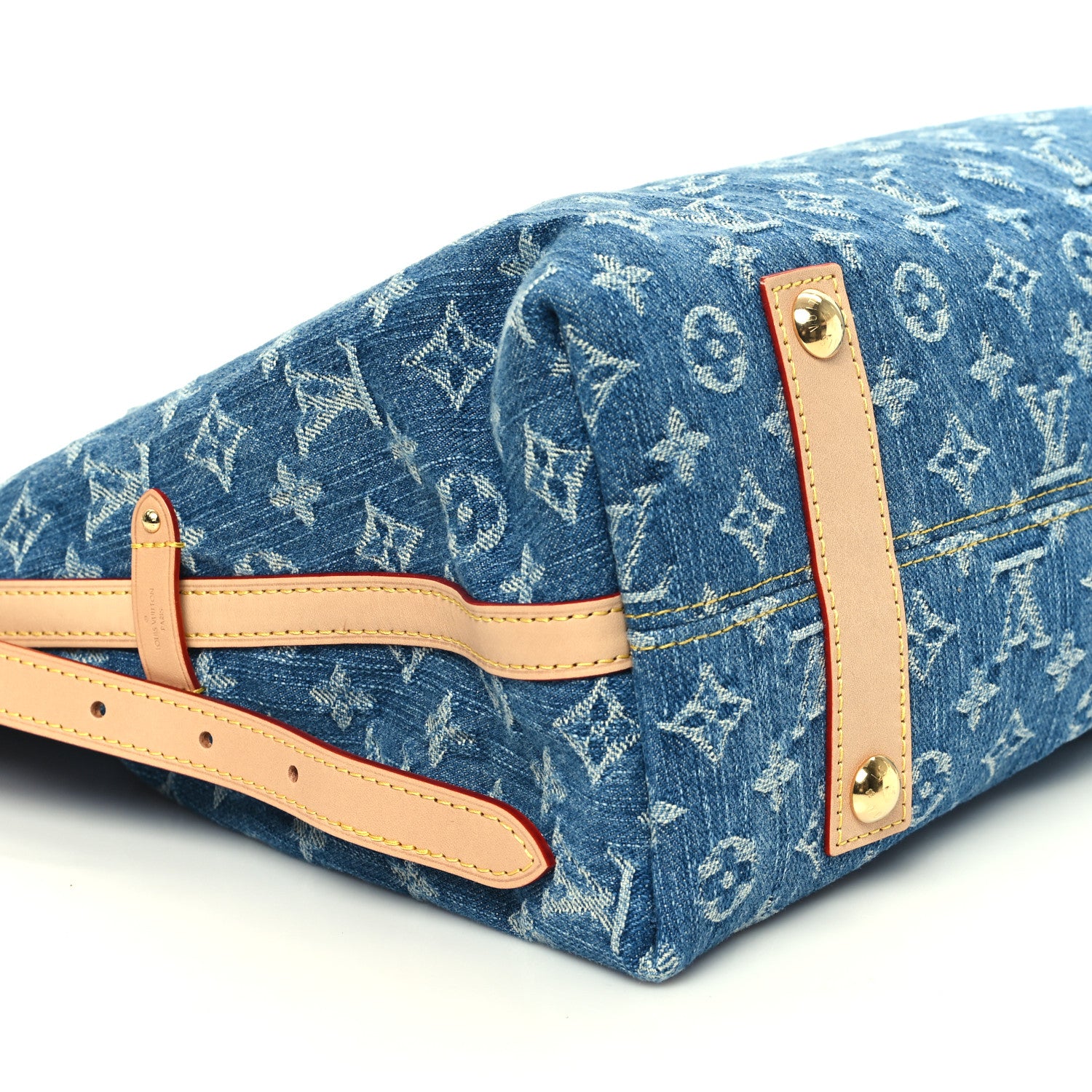 Louis Vuitton Monogram Denim CarryAll MM Blue 9 of 11