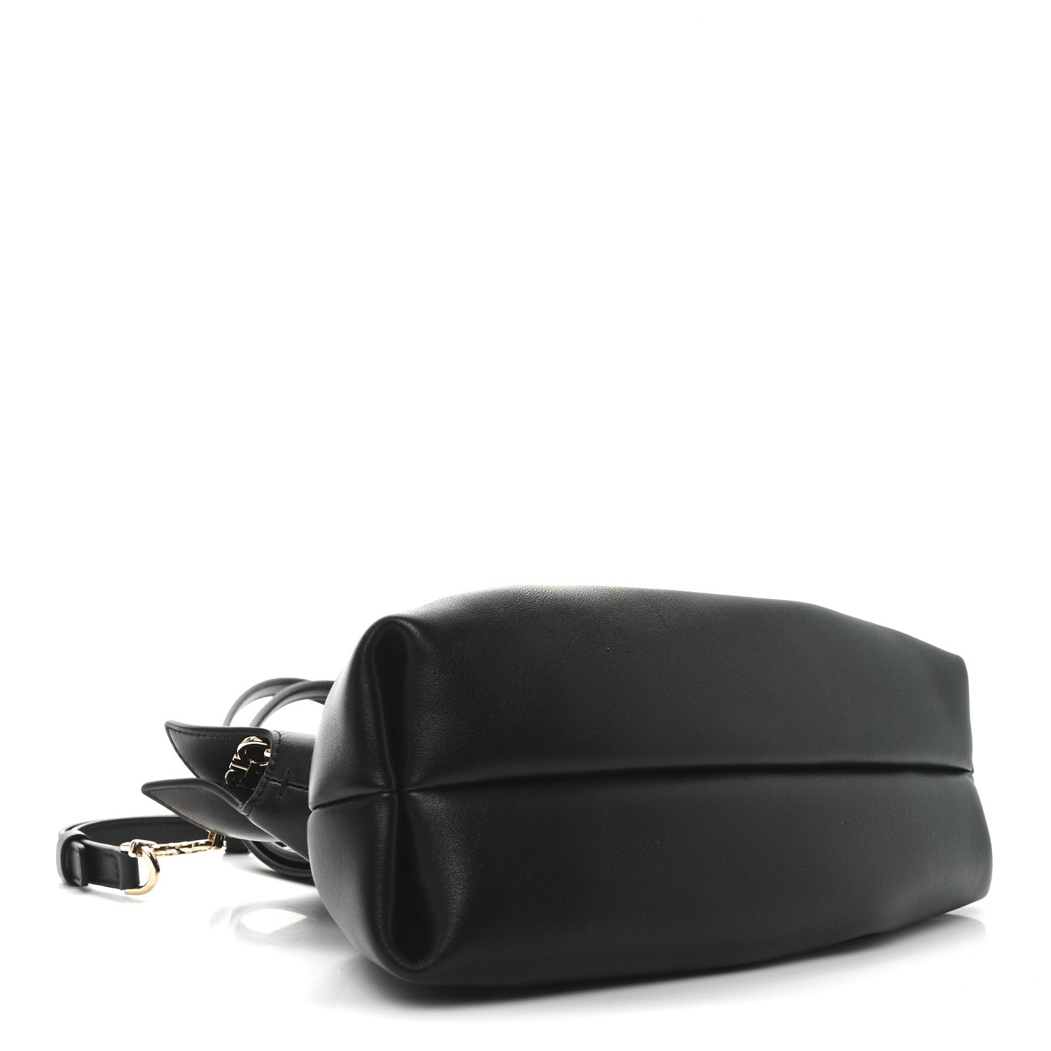 Salvatore Ferragamo Lambskin Small Dumpling Soft Bag Black 4 of 9