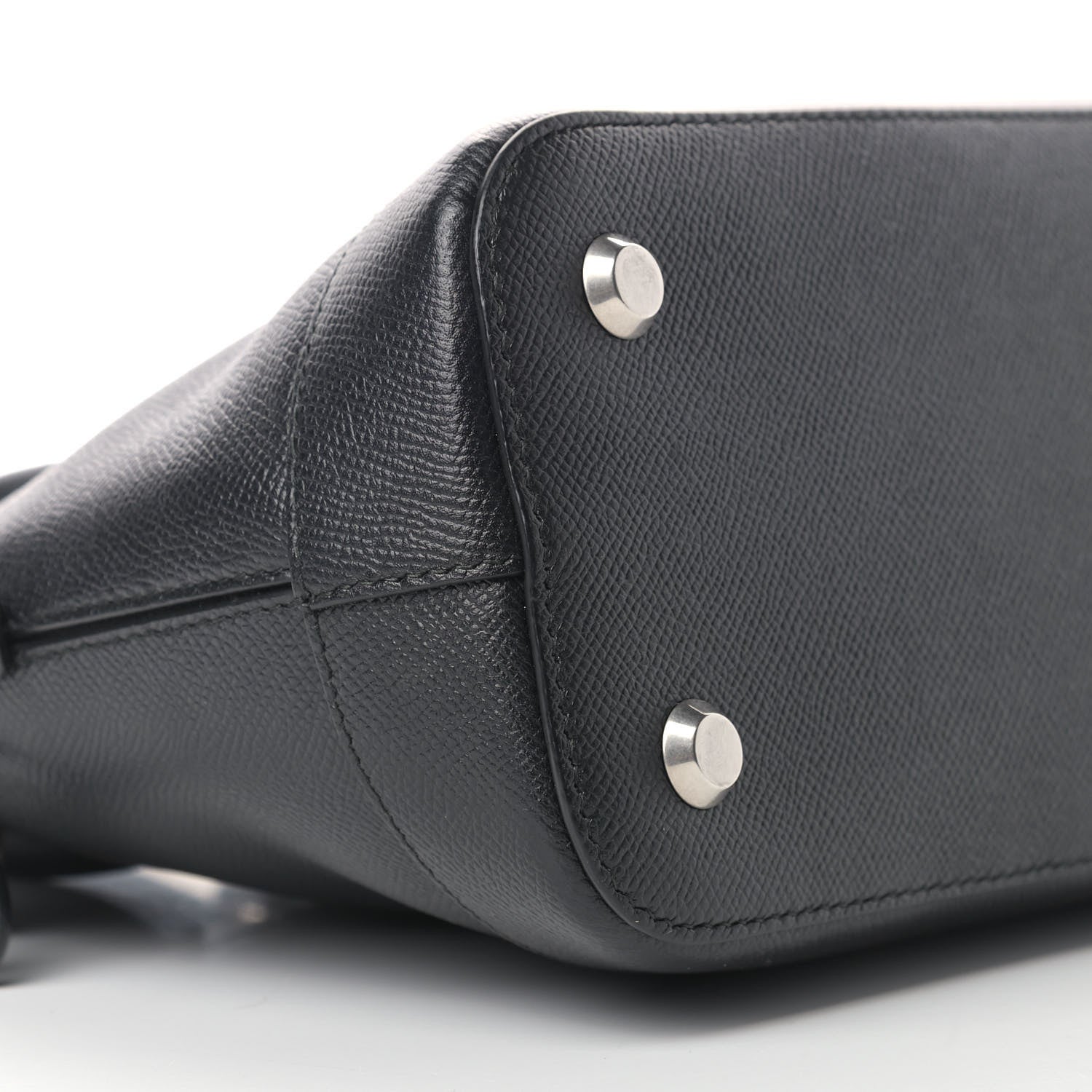 Balenciaga Signature Grained Calfskin Logo S Ville Top Handle Bag Black Grey 8 of 10