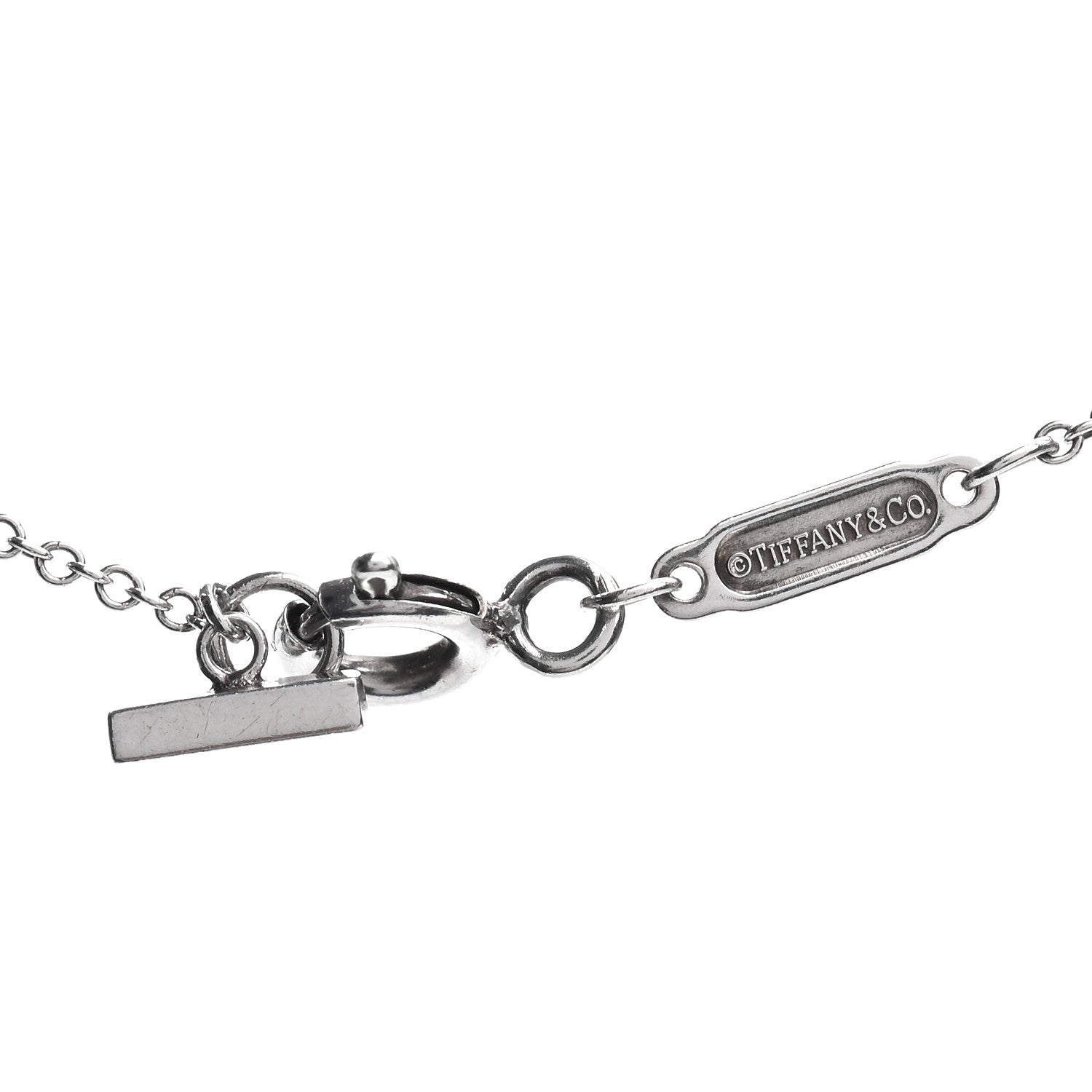 Tiffany Sterling Silver Small T Smile Pendant Necklace 4 of 4
