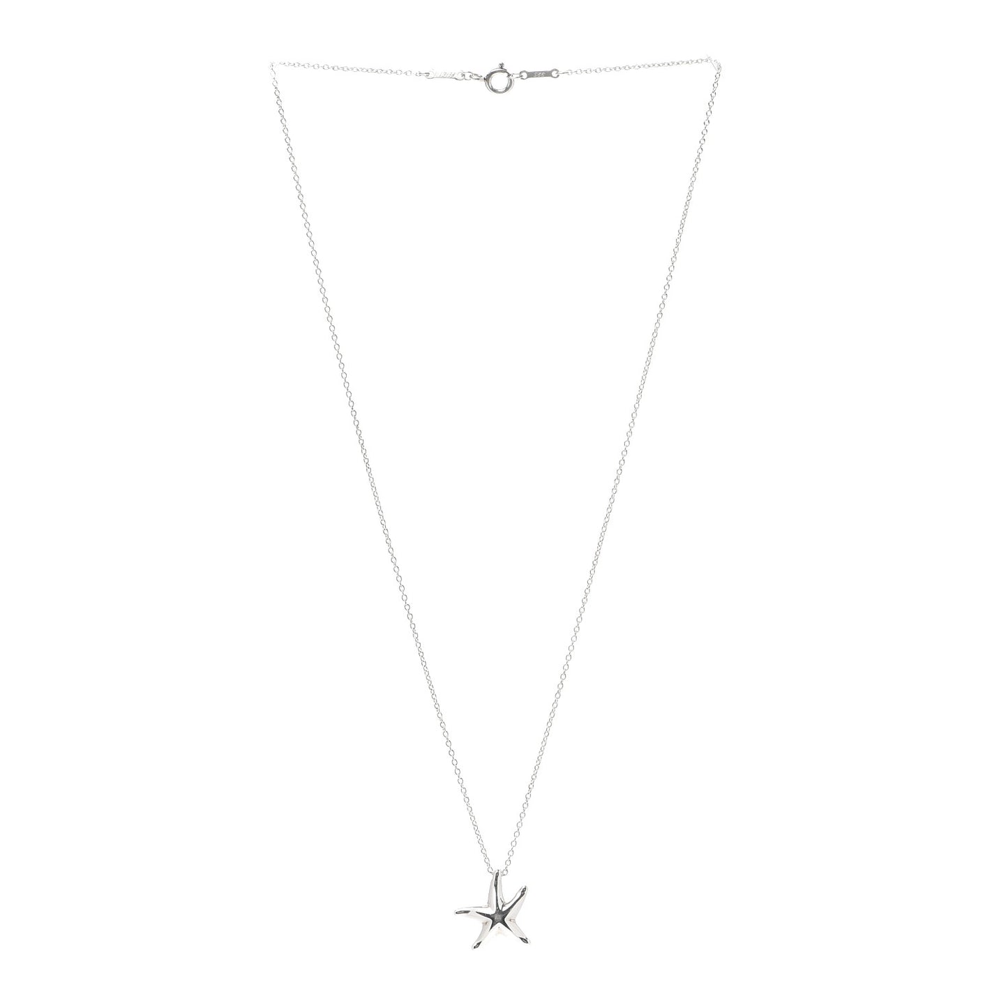 Sterling Silver 15mm Elsa Peretti Starfish Pendant Necklace