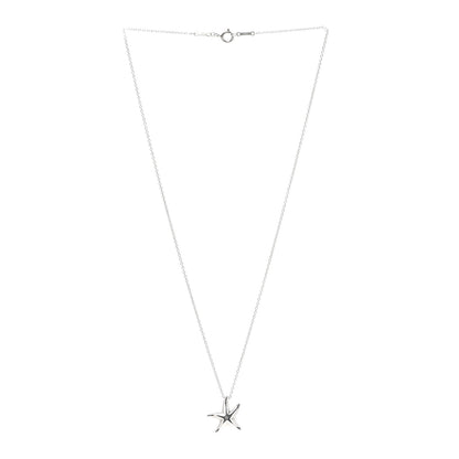 Tiffany Sterling Silver 15mm Elsa Peretti Starfish Pendant Necklace 3 of 7
