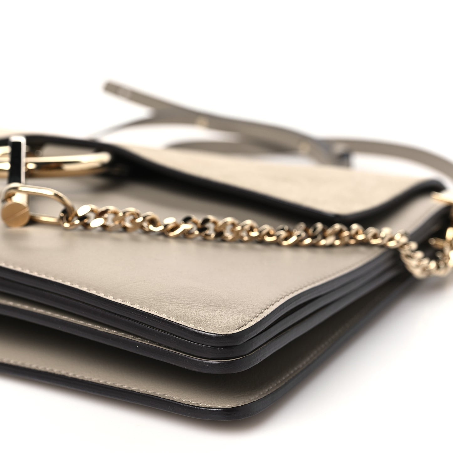 Calfskin Suede Medium Faye Shoulder Bag Motty Grey