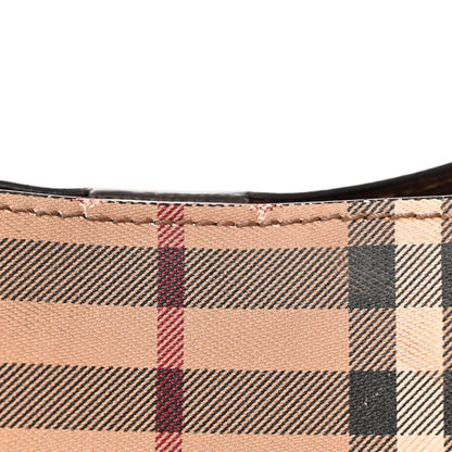 Burberry Haymarket Check Colours Small Lorne Bucket Crossbody Elderberry 18 of 20