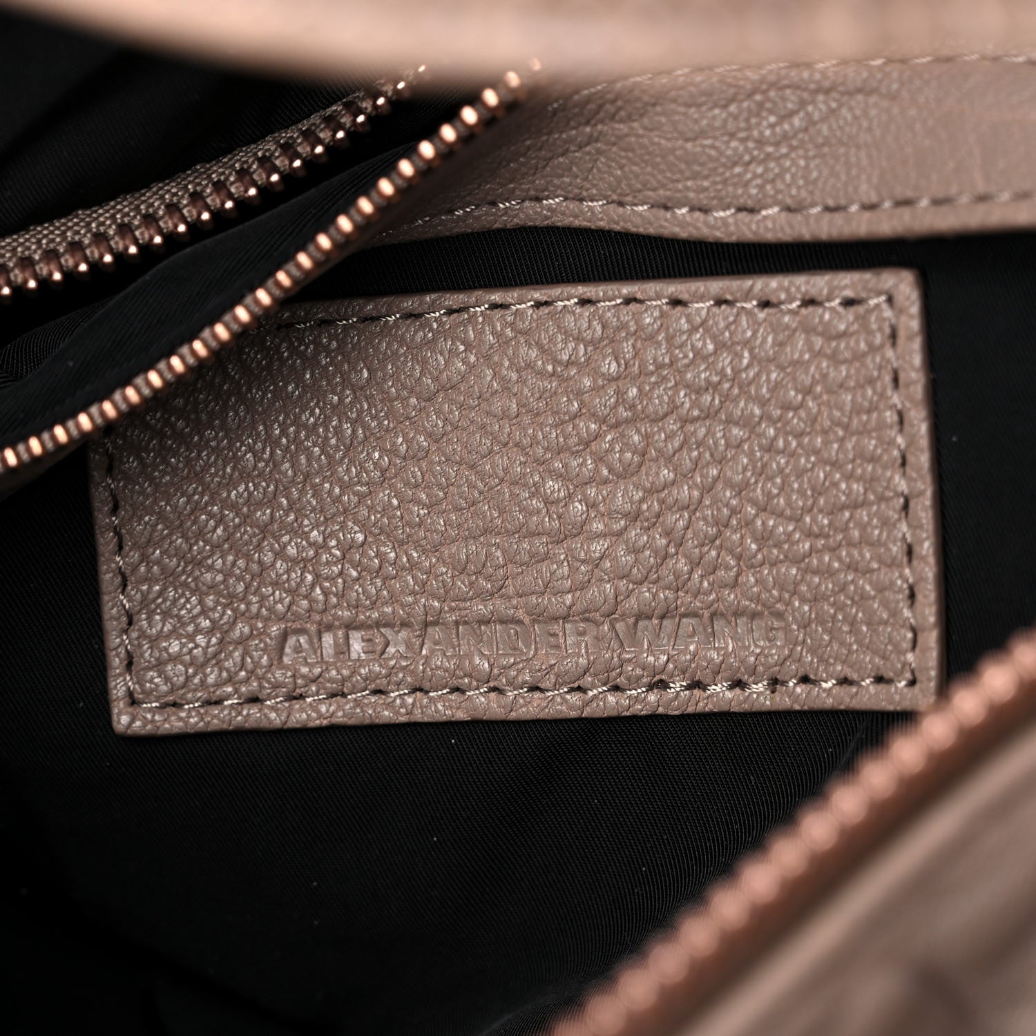 Alexander Wang Pebbled Lambskin Rocco Latte Rose Gold Hardware 5 of 12
