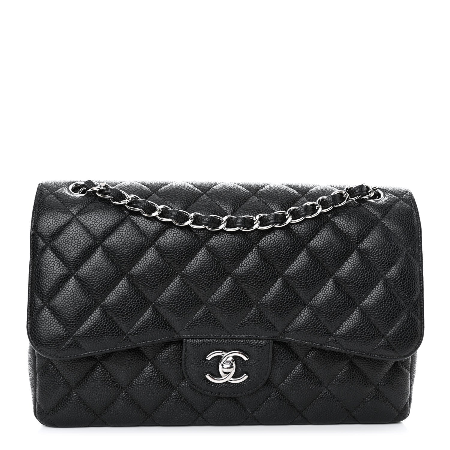 Chanel Caviar Quilted Jumbo Double Flap Black 1 of 11
