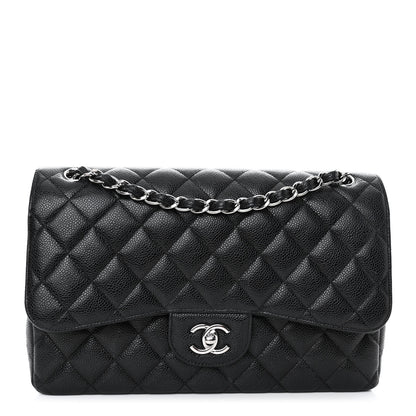 Chanel Caviar Quilted Jumbo Double Flap Black 1 of 11