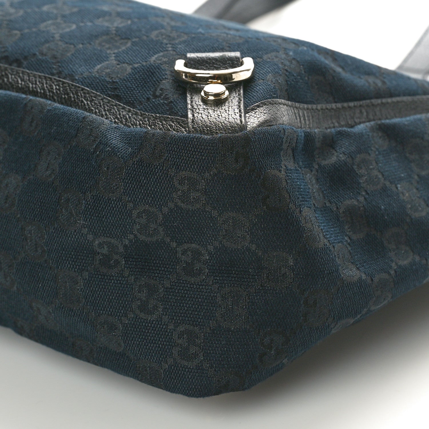 Gucci Monogram Large Abbey Tote Navy Black 10 of 10