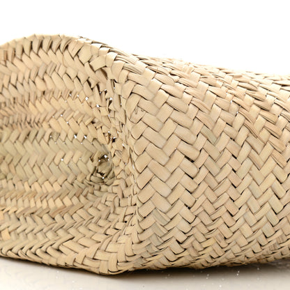 Celine Raffia Calfskin Triomphe Medium Panier Tan 9 of 9