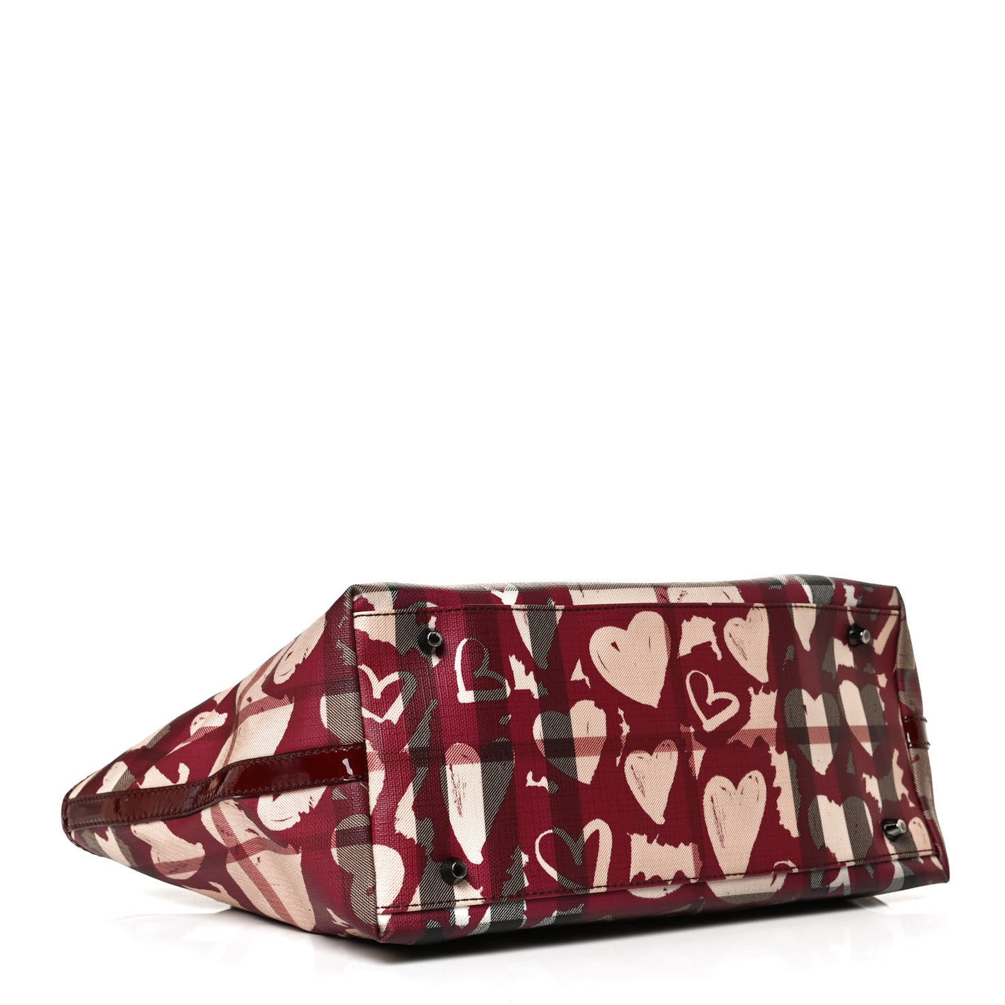 Nova Check Heart Tote Red